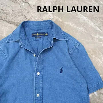 Ralph Lauren 데님 반팔 셔츠 슬림 핏 XS