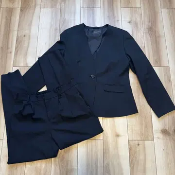 RIRIYANO 팬츠 수트 셋업 워셔블 블랙 13호 XL