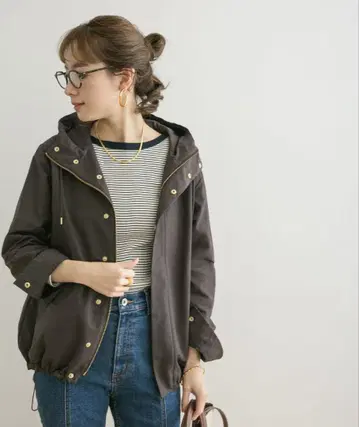 URBAN RESEARCH 그로그랭 나일론 미디 길이 후드티