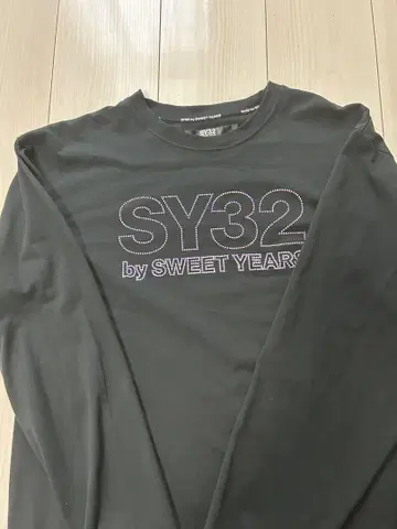 SY32 by SWEET YEARS 블랙 롱 슬리브 티셔츠 L