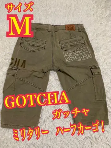 GOTCHA 갓차 밀리터리 하프 카고 자수 로고 크롭 M 사이즈