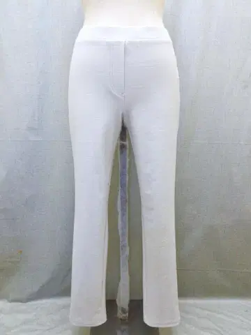 EVEX 크리치아 허리밴딩 아이보리 색상 패턴 팬츠 (38)