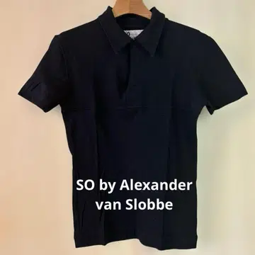 SO by Alexander van Slobbe 블랙 피케 셔츠 S