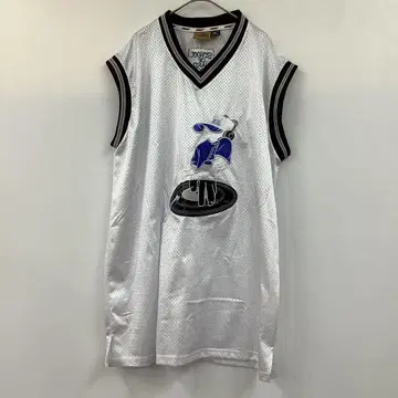 SOHK 탱크탑 메쉬 자수 로고 y2k b-boy 오버 사이즈