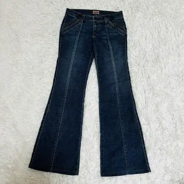 y2k 00s 헤이세이 갸루 플레어 데님 블루 계열 S M