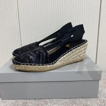미사용 STACCATO 에스닉 에스파드리유 샌들 24.5cm