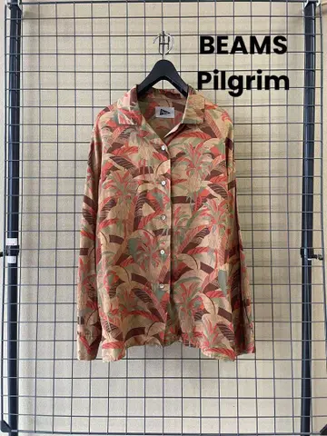 BEAMS Pilgrim SURF+SUPPLY 오픈 카라 셔츠 올 패턴