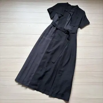 택 포함 미사용 유나이티드 도쿄 언밸런스 컬러 원피스 블랙