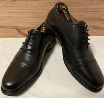 스카치 그레인 파이버 그립 밑창 스트레이트 팁 24.5cm 블랙