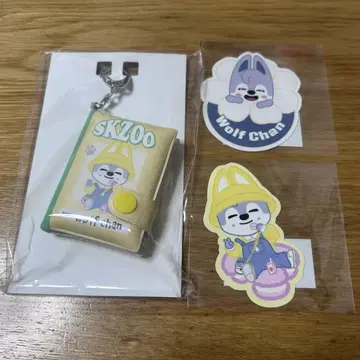 SKZOO 온라인 복권 미니 노트 키링 스티커 울프 찬