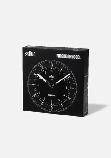 네이버후드 BRAUN BC06 블랙 벽걸이 시계