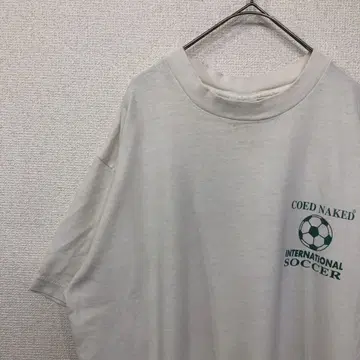 미국 빈티지 의류 티셔츠 싱글 스티치 프린트 축구 L 1701