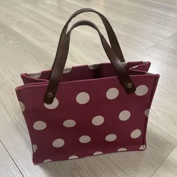 카란코론 교토 dotdot 핸드백 빨간색 계열 도트 무늬 물방울 패턴
