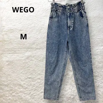 WEGO 위고 하이 웨스트 페이퍼백 맘 팬츠 M