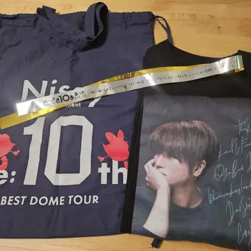 Nissy 10th Anniversary 백, 은색 테이프, 티셔츠 세트