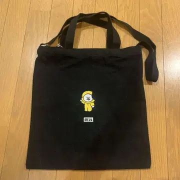 BTS 자수 토트백 블랙