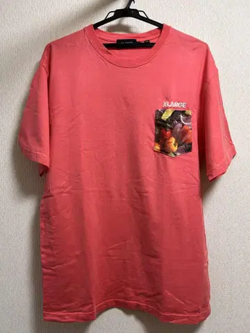 XLARGE 티셔츠 핑크 야채