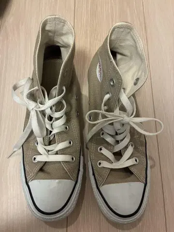 컨버스 하이컷 스니커즈 베이지 24.5cm