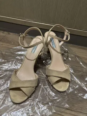 이리마 힐 샌들 핑크 베이지