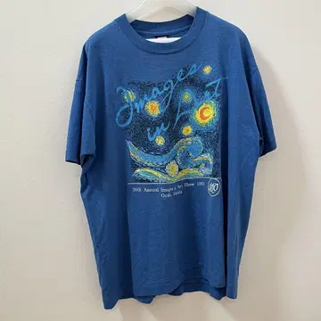 고흐 별이 빛나는 밤 아트 티셔츠 90s