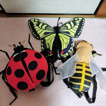 곤충 백팩 꿀벌, 무당벌레, 나비