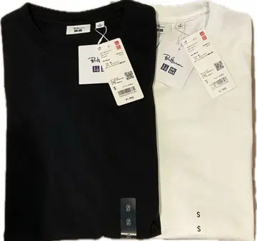 RON HERMAN x Uniqlo 티셔츠 2장 세트 화이트+블랙 S