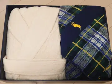 RALPH LAUREN 목욕 가운 L 사이즈와 하프 타월 이불 세트