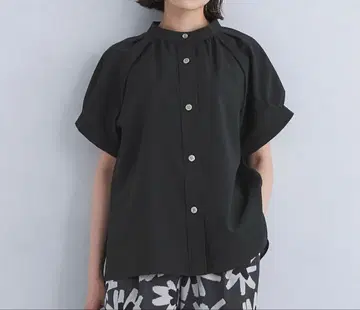 UNITED ARROWS 스탠드 넥 2WAY 블라우스