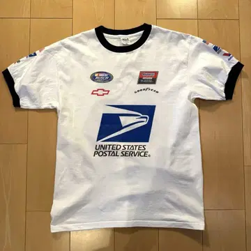 USPS 로고 링거 티셔츠 기업 물품 M
