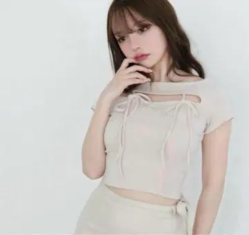 ANDMARY 안드마리 베베 리본 탑 베이지 AM0538