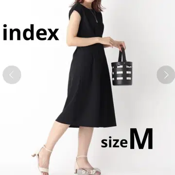 index 인덱스 A 라인 종아리 기장 원피스 반팔 드라이 터치 여름
