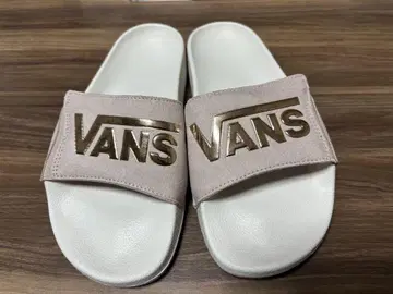 VANS 골드 로고 핑크 샌들