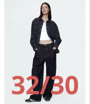 GAP 슈퍼 배기 데님 팬츠 다크 린스 32W30L