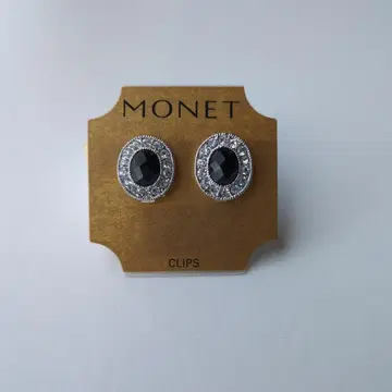 MONET 블랙스톤 클립 귀찌 약 1.8cm