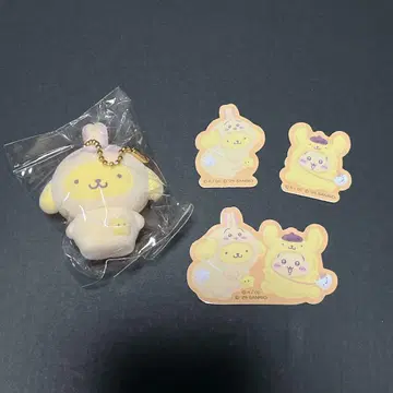 치이카와 산리오 마스코트 참 스티커 토끼 폼폼푸딩