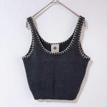 The Garment 코튼 린넨 탱크탑 뷔스티에 베스트 스티치