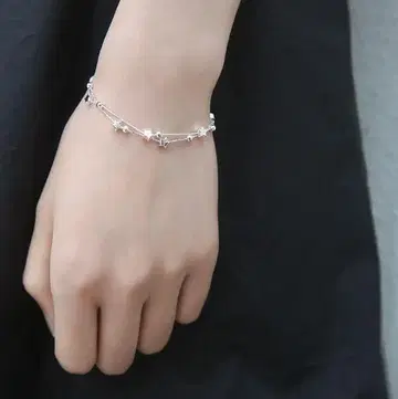 [패션] 별 참 팔찌 실버 체인