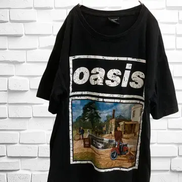 oasis 오아시스 티셔츠 밴딩 티셔츠 구제 의류 L 사이즈