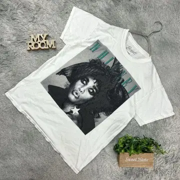 WHITNEY (휘트니) 포토 프린트 티셔츠 (M) 화이트
