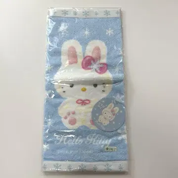 헬로키티 홋카이도 한정 눈 토끼 핸드 타월 헤이세이 레트로