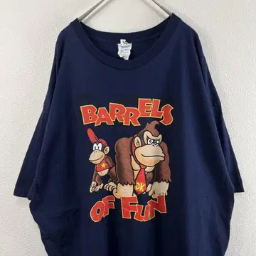 미국 구제 의류 돈키 콩 Donkey Kong 티셔츠 네이비 닌텐도