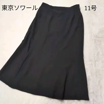 도쿄 소와르 블랙 포멀 스커트 블랙 11호 L 사이즈 플레어