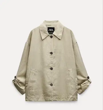 ZARA ZW Collection 페이티드 셔츠 자켓 M 사이즈