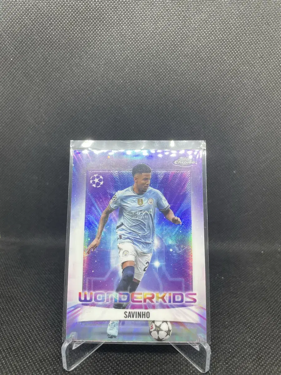 Topps Chrome Man City Savinho Wonderkids Soccer Card