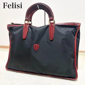 페리지 Felisi 나일론 브리프 케이스 비즈니스 백 가죽 블랙