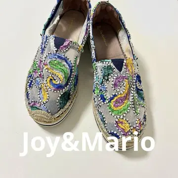 Joy&Mario 자수 레이스 메쉬 에스파드리유 슬립온 23.5
