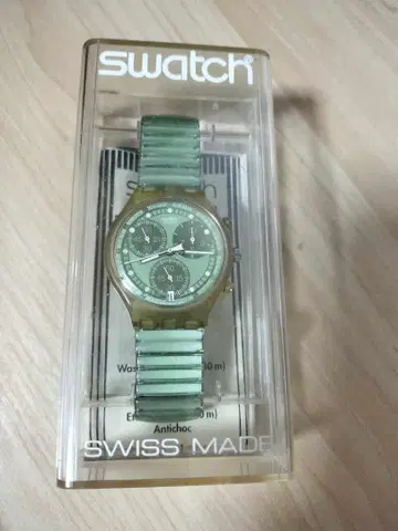 가동 제품 Swatch 크로노그래프 그린 스와치 sck410 박스 포함