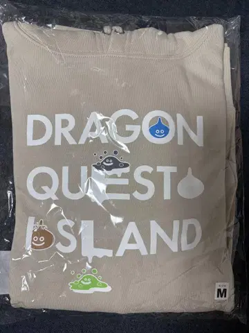드래곤 퀘스트 아일랜드 후드티 M 드래곤 퀘스트 아일랜드 베이지