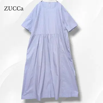 24년 모델 ZUCCa 주카 셔츠 원피스 스트라이프 롱 맥시 길이