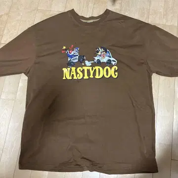 브라운 NASTYDOG 티셔츠